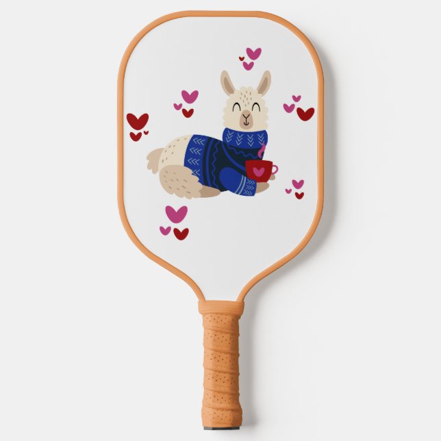 Raquette De Pickleball Cute Llama Love (Recto)