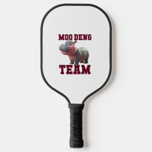 Raquette De Pickleball Cute MOO DENG TEAM Baby Hippo Squad Girls Besties