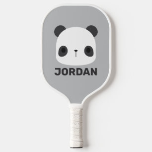 Raquette De Pickleball Cute petit ours Panda avec nom personnalisé