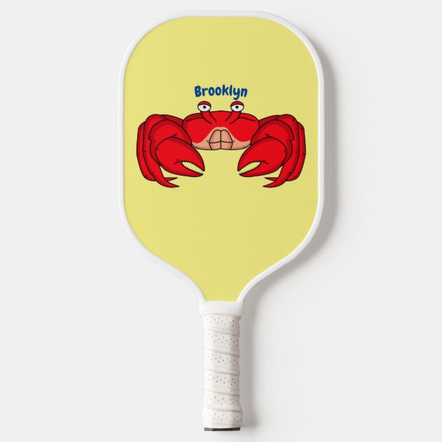 Raquette De Pickleball Cute red crab cartoon (Recto)