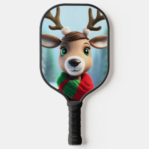 Raquette De Pickleball Cute Reindeer