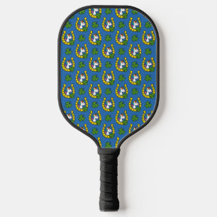 Raquette De Pickleball Cute Unicorn sur le Motif de la Saint Patrick