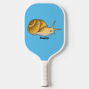 Raquette De Pickleball Cute yellow snail cartoon