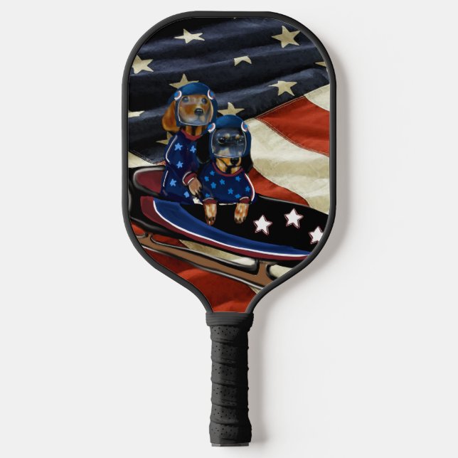 RAQUETTE DE PICKLEBALL DACHSHUND  (Recto)