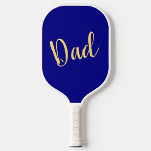 Raquette De Pickleball DAD Fancy Script Vibrant Royal Blue Arrière - plan