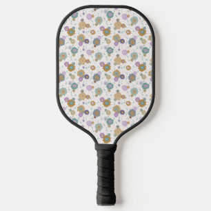 Raquette De Pickleball Daisy Flower Hand Drake Red Polka Dot Design