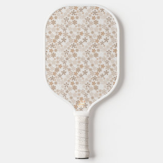 Raquette De Pickleball Daisy Flowers Beige Floral Aesthetic Ditsy Tan