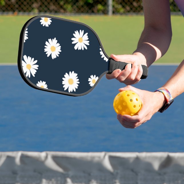 Raquette De Pickleball Daisy On Blue Motif (Insitu)