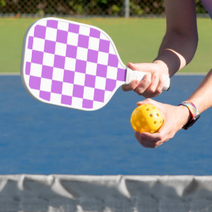 Raquette De Pickleball Damier magenta visuel classique
