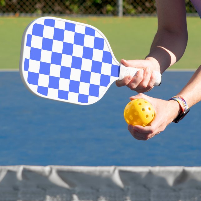 Raquette De Pickleball Damier saphir classique visuel  (Insitu)