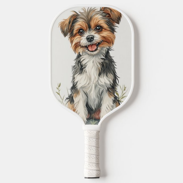 Raquette de Pickleball de Chiots Enjoués (Recto)
