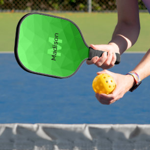 Raquette De Pickleball Dégradé vert clair géométrie motif maille Monogram