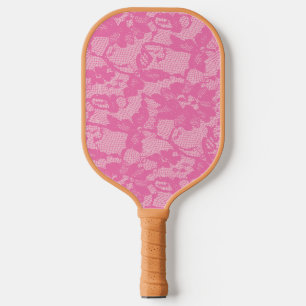 Raquette De Pickleball Dentelle rose Fleur Imprimer Pickleball Paddle