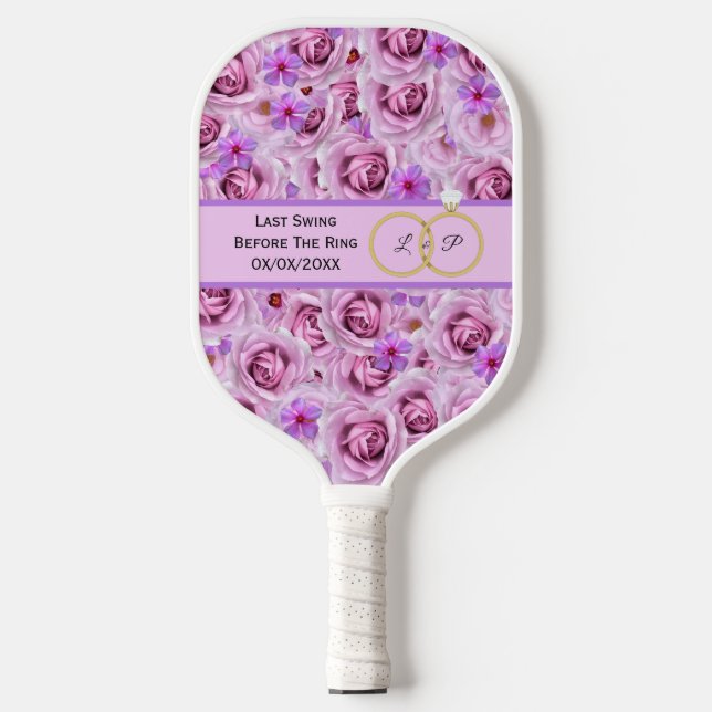 Raquette De Pickleball Dernier Swing avant le mariage anneau Lavande Viol (Recto)