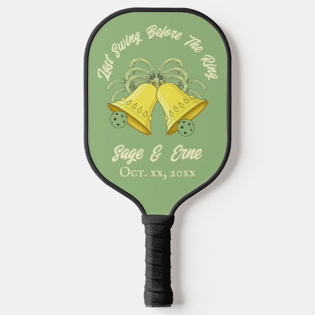 Raquette De Pickleball Dernier Tour de Swing avant le Mariage Sage et Cre (Recto)