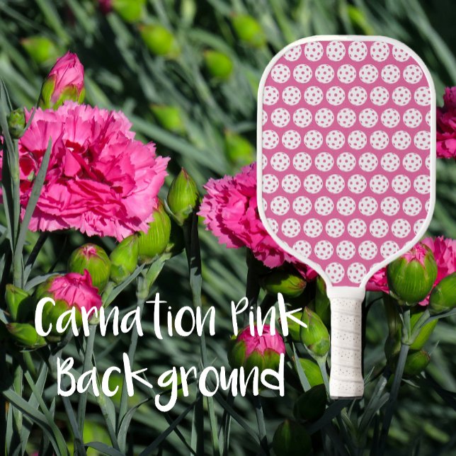 Raquette De Pickleball Design Contemporain Carnation rose et blanc (Pretty in Pink! This Pickleball Paddle says it all. )