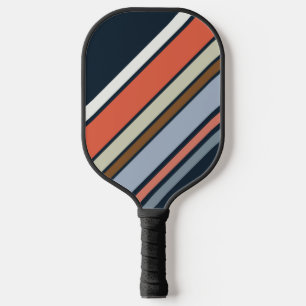 Raquette De Pickleball Design de rayures de style rétro diagonale