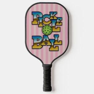 Raquette De Pickleball Design de texte de Pickleball victorien élégant