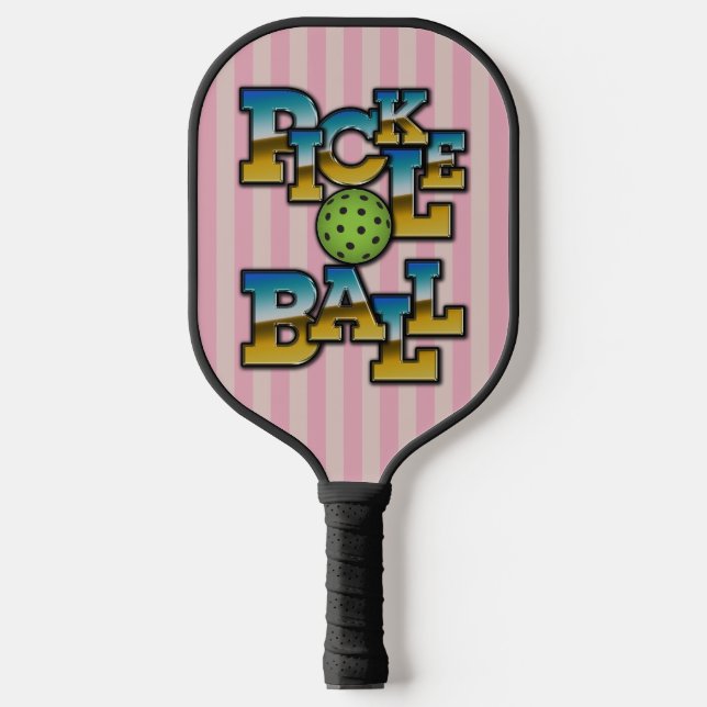 Raquette De Pickleball Design de texte de Pickleball victorien élégant (Recto)