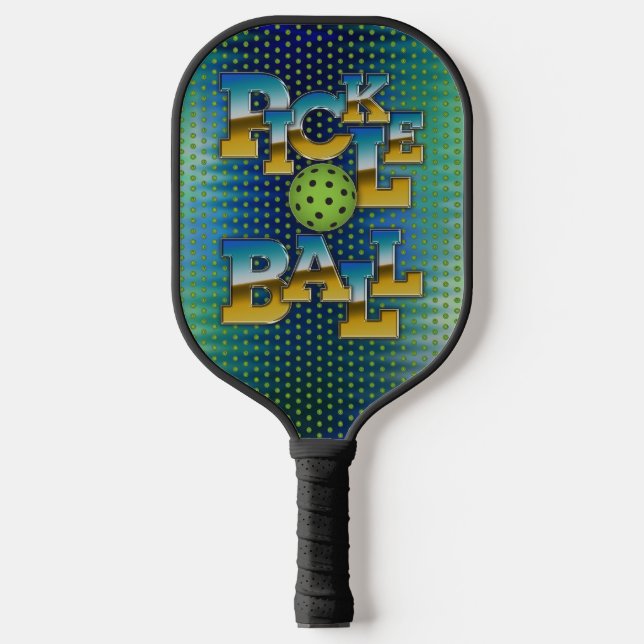 Raquette De Pickleball Design élégant de texte de Pickleball (Recto)