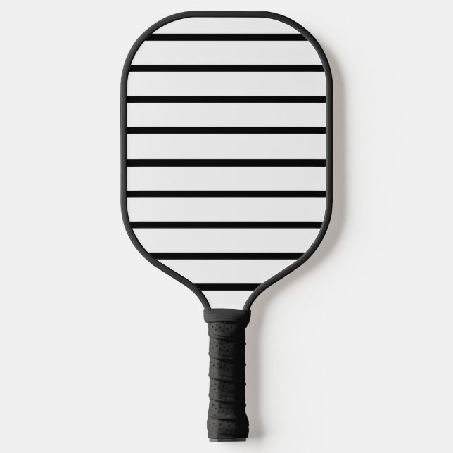 Raquette De Pickleball Design en rayures blanches et noires (Recto)
