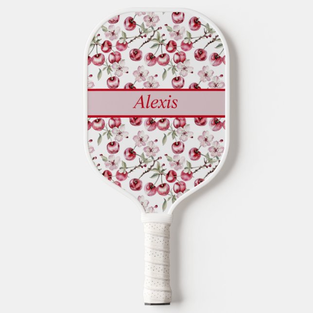 Raquette De Pickleball Design floral élégant en fleurs de cerisier person (Recto)