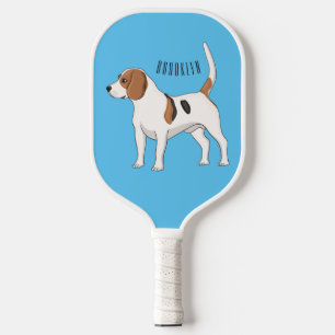 Raquette De Pickleball dessin animé de chien beagle