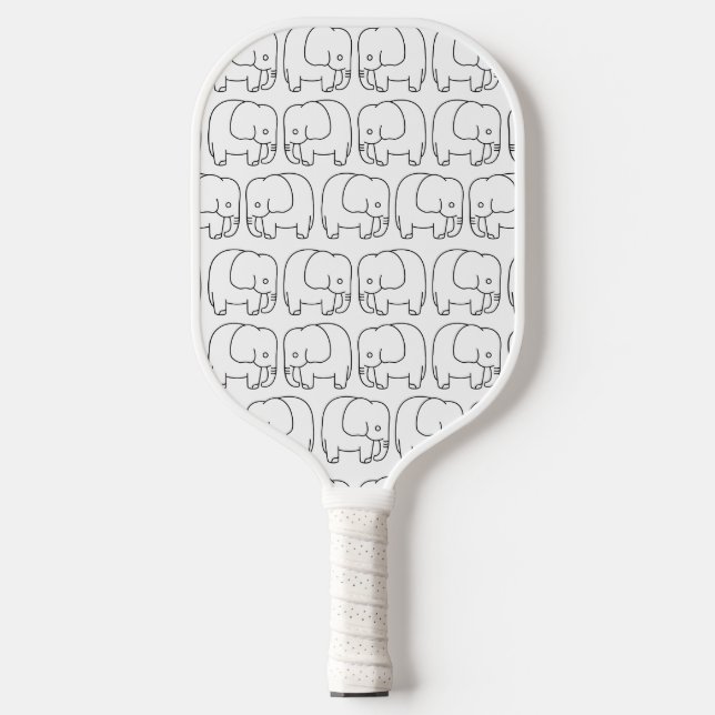 Raquette De Pickleball Dessiner bébé éléphant (Recto)