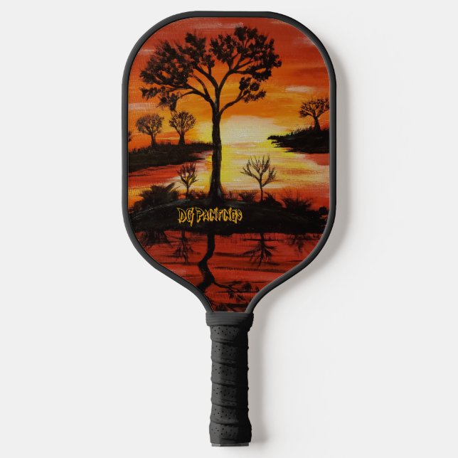 Raquette De Pickleball DG Peintures Reflet du Coucher de Soleil (Recto)