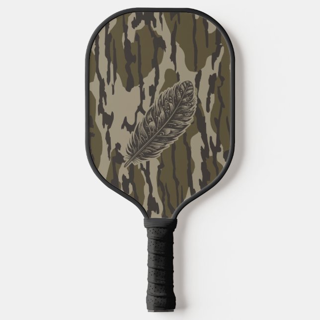 Raquette De Pickleball Dindon Plume Fonds Camo Forêt (Recto)
