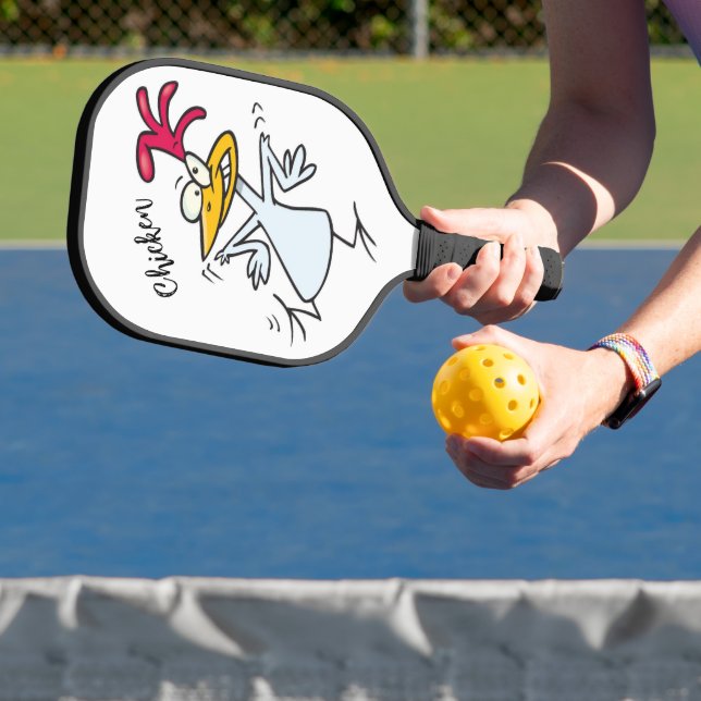 Raquette De Pickleball Dingue de poulet et de dessin drôle (Insitu)