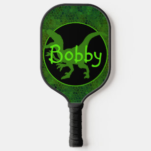 Raquette De Pickleball Dinosaure Vert Personnalisé Cacher