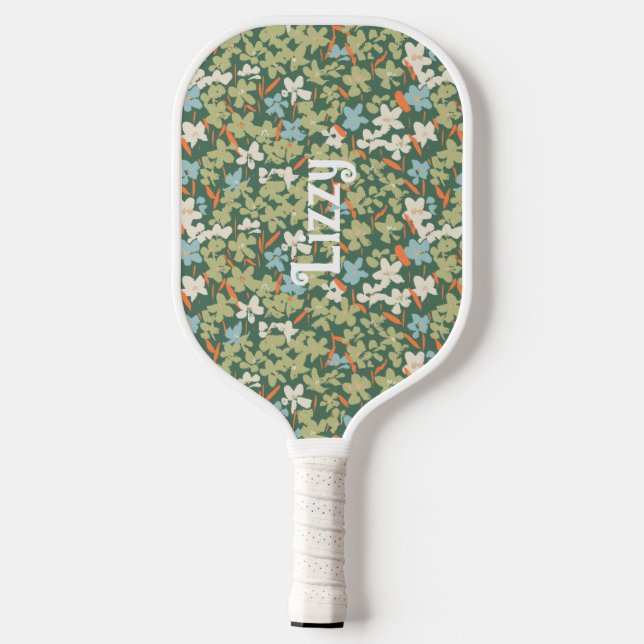Raquette De Pickleball Ditsy Fleurs sauvages Prends ton nom - #P240071 (Verso)