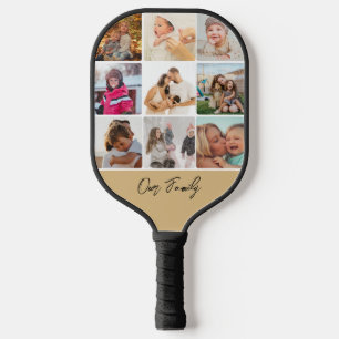 Raquette De Pickleball Dix-huit photos Collage simple Nom de famille
