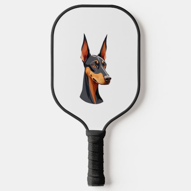 Raquette De Pickleball Doberman de l'oreille naturelle (Recto)