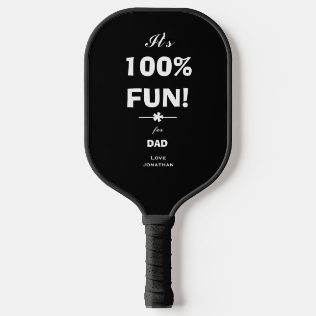 Raquette De Pickleball DON Rustique POUR DAD Modern Script Nom Classique (Recto)