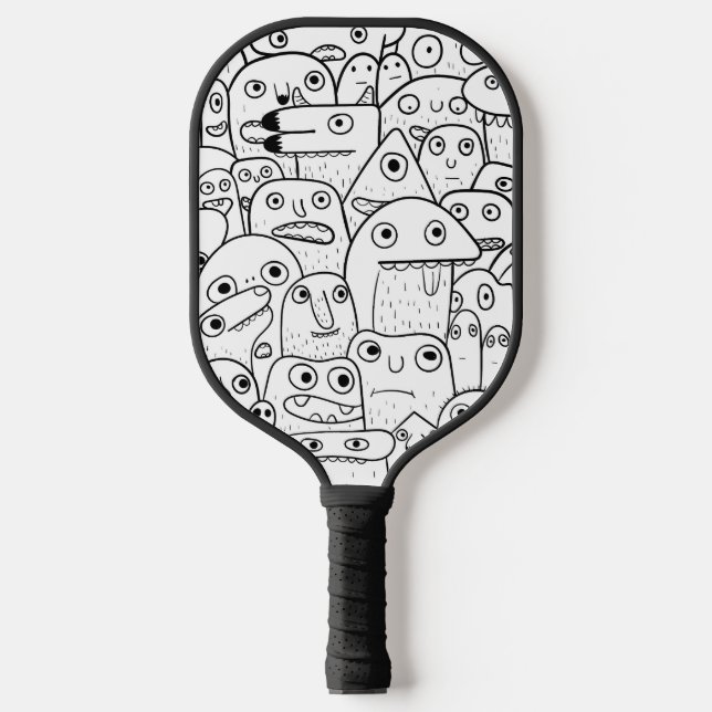 Raquette De Pickleball Doodle Monstre (Recto)