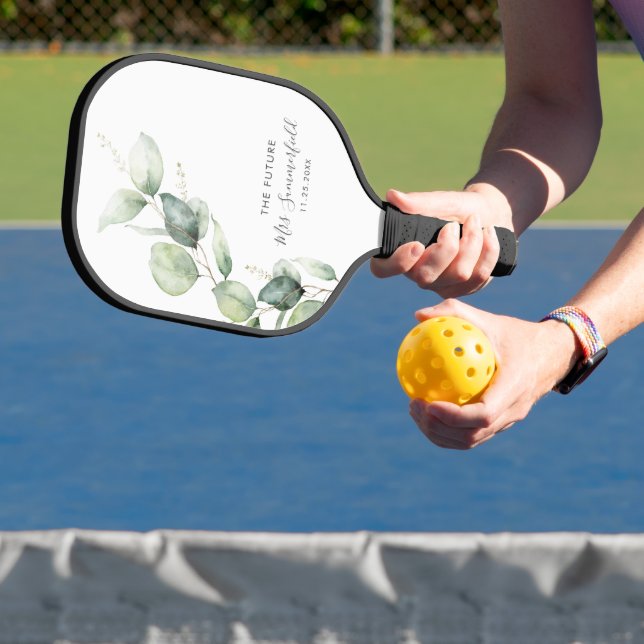 Raquette De Pickleball Douce Mariée Foliage d'Eucalyptus (Insitu)