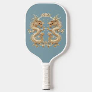 Raquette De Pickleball Dragon à deux têtes bleu moderne