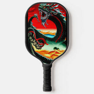 RAQUETTE DE PICKLEBALL DRAGON ASIATIQUE JETER UN COUP D'OEIL