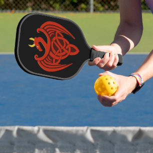Raquette De Pickleball Dragon celtique rouge