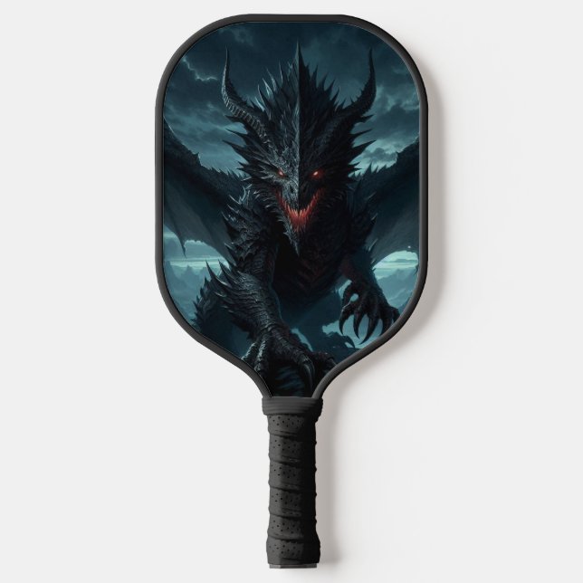 Raquette De Pickleball Dragon sombre et médiéval (Recto)