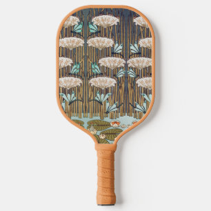 Raquette De Pickleball Dragonflies Water Lilies Marais Art Nouveau