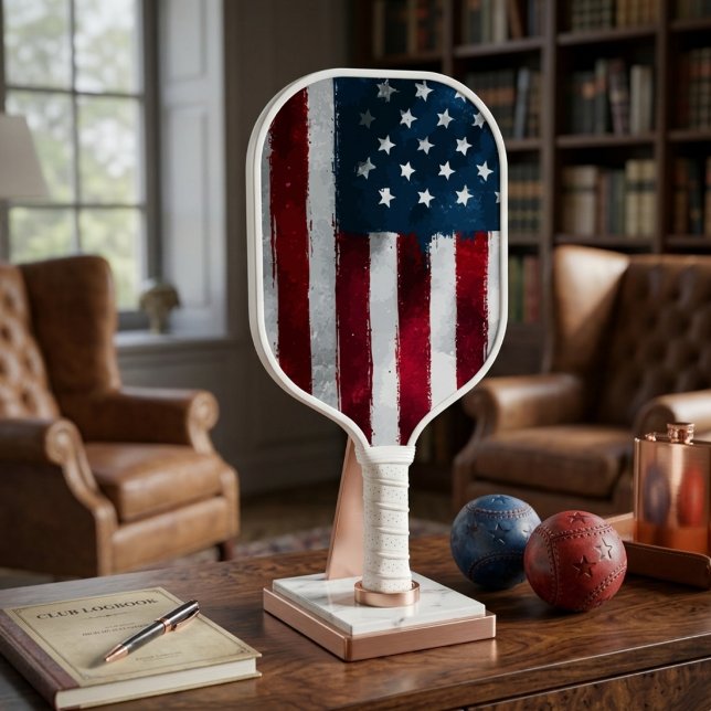 Raquette de Pickleball Drapeau Américain (Créateur téléchargé)