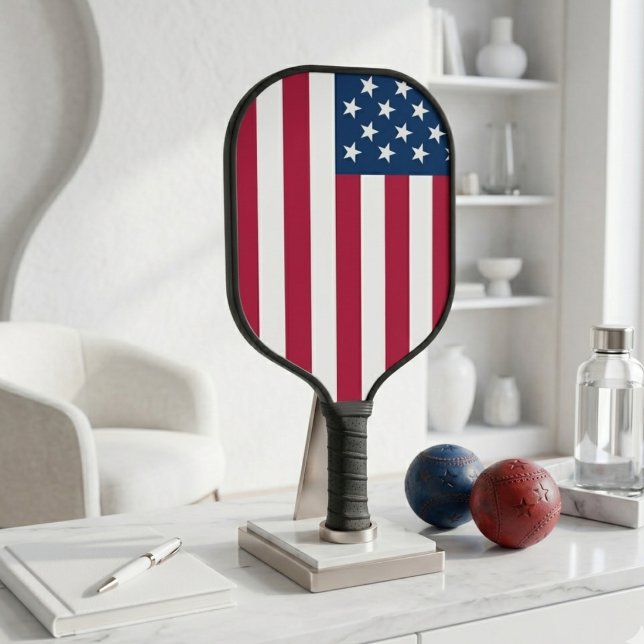 Raquette de Pickleball Drapeau Américain (Créateur téléchargé)
