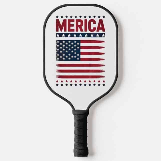 Raquette De Pickleball Drapeau Américain 4 Juillet Merica (Recto)
