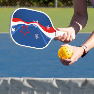 Raquette De Pickleball drapeau américain Abstrait