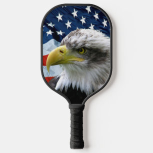 Raquette De Pickleball Drapeau américain de l'aigle patriotique