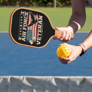 Raquette De Pickleball Drapeau américain de l'armée de l'air américaine v