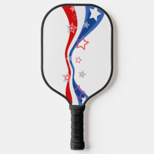 Raquette De Pickleball drapeau américain rouge blanc et bleu